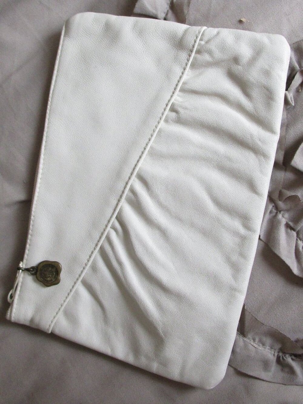 Italian leather clutch purse